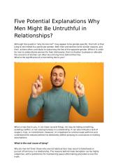 Five Potential Explanations Why Men Might Be Untruthful in Relationships.ppt